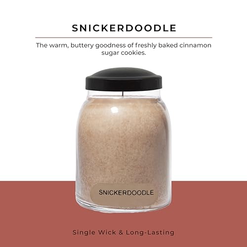 A Cheerful Giver — Snickerdoodle - 34oz Papa Scented Candle Jar with Lid - Keepers of the Light - 155 Hours of Burn Time, Gift for Women, Brown