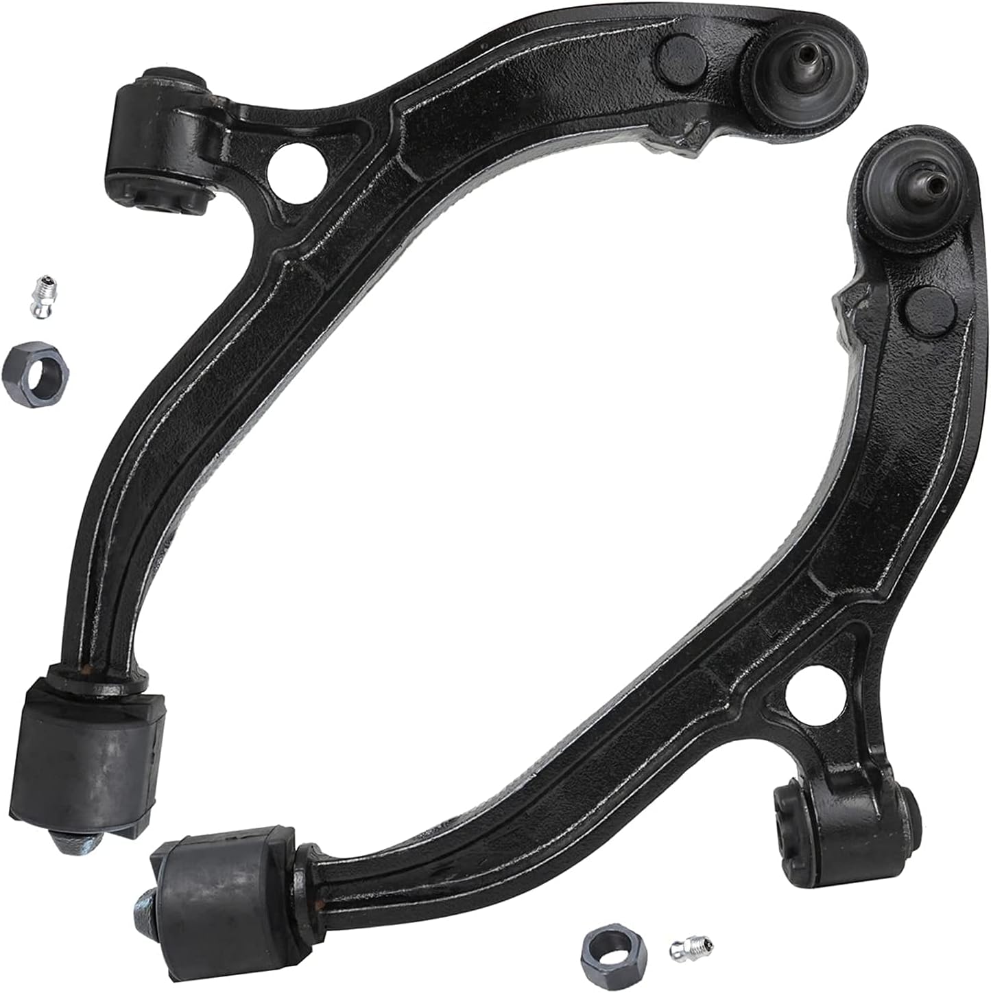 Detroit Axle - Front 6pc Control Arms Kit 2001-2004 Dodge Grand Caravan Chrysler Town & Country, 2001-2003 Voyager, 2 Lower Control Arms w/Ball Joints 2 Sway Bar End Links 2 Outer Tie Rod Replacement