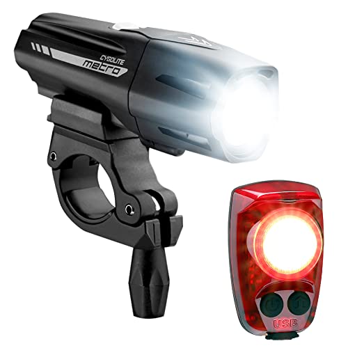 Cygolite Metro Plus 800 & Hotshot Pro 150 Bicycle Light Combo Set, Metro Plus 800 & Hotshot Pro 150 USB Rechargeable Bicycle Light Combo Set, Black, red