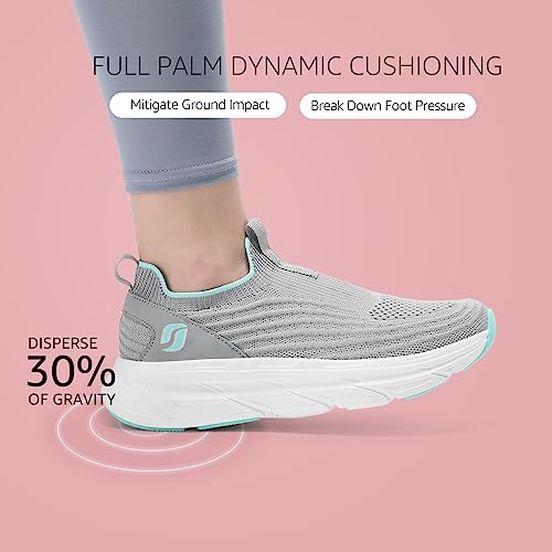 STQ Walking Shoes Women Slip on Sneakers with Arch Support Memory Foam