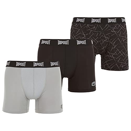 TAPOUT Men's Boxer Briefs - Sporty Fit Performance Mens Underwear, Mystery Assorted Colors, Stretchable No Fly - 6 Pack(S-5X)