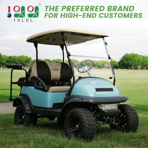10L0L Golf Cart Windshield Compatible with Club Car Precedent G&E 2004-up Models, Foldable and Ultraviolet-proof, 37.5