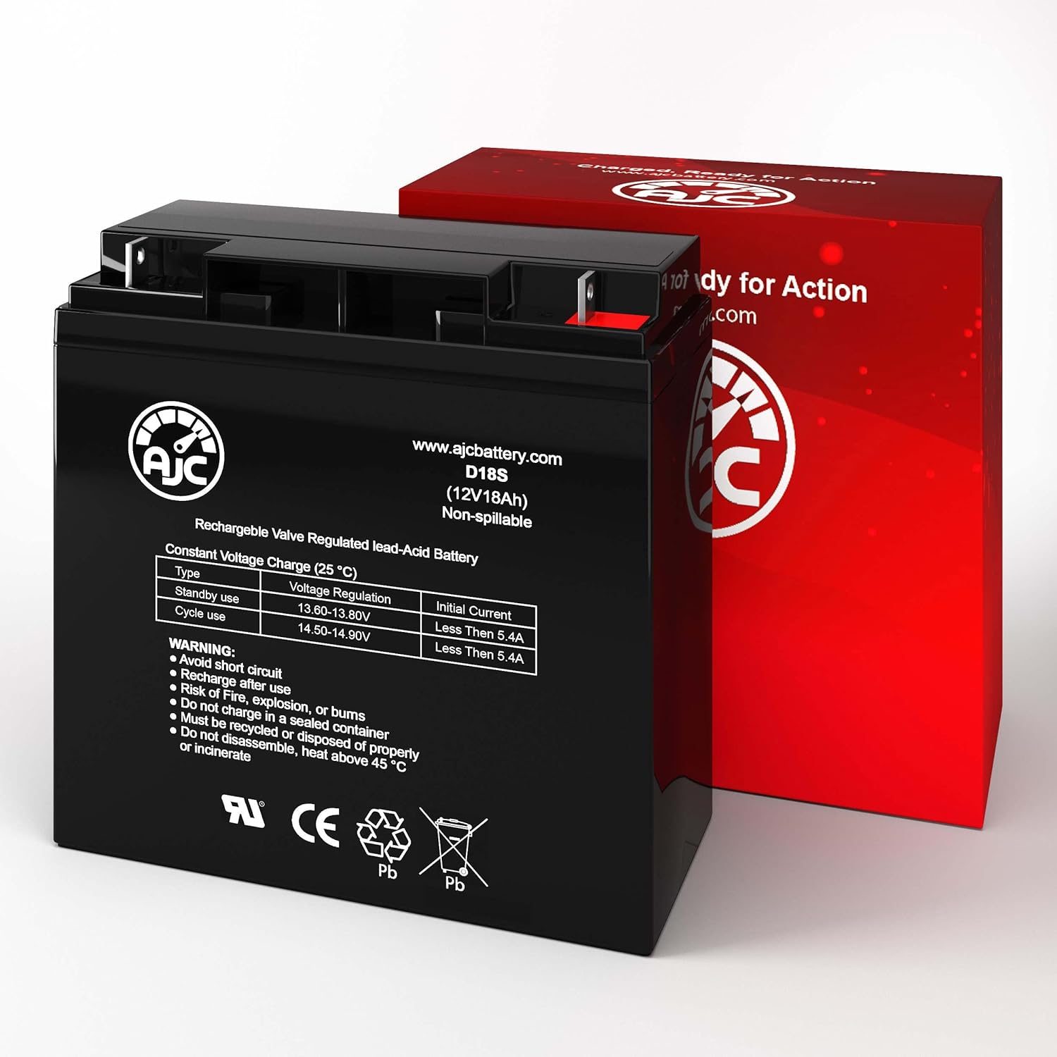 AJC Battery Compatible with APC Smart-UPS 24V XL SU24XLBP 12V 18Ah UPS Battery