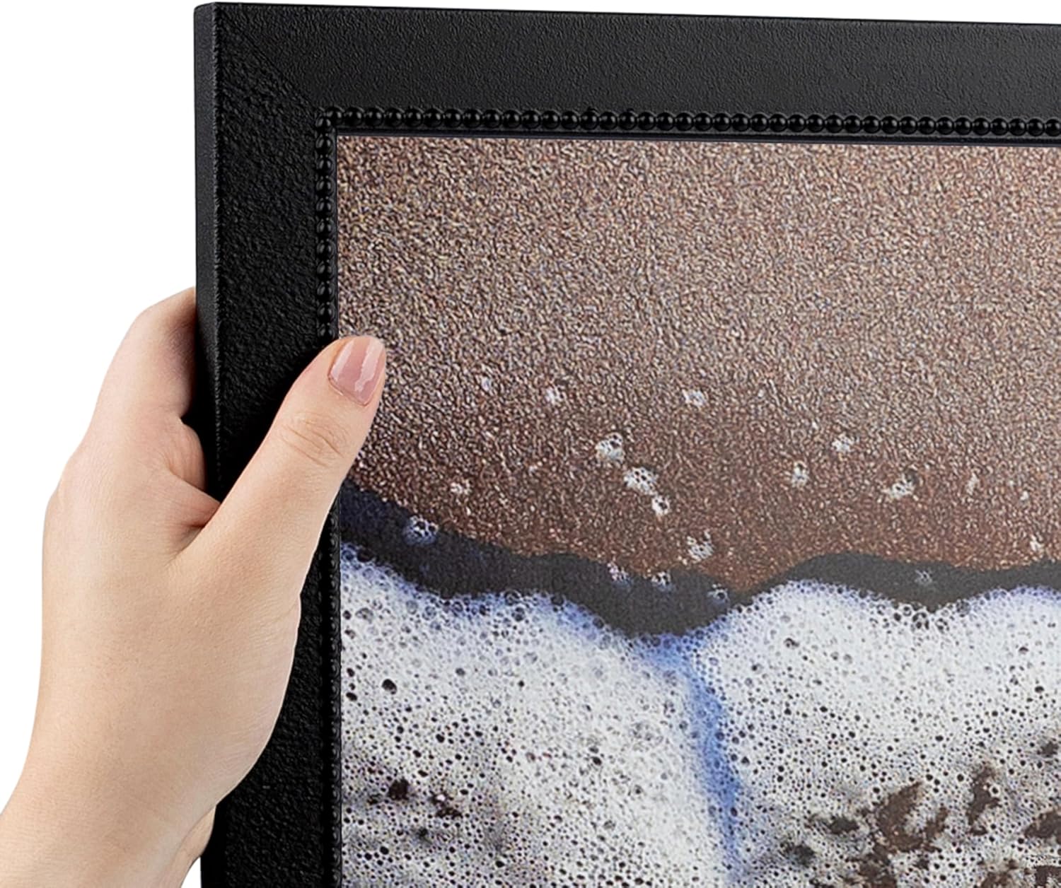 ArtToFrames 22x40 Inch Black Picture Frame, This 1.13 Inch Custom Wood Poster Frame is Stucco Black, Great for Your Art or Photos - Comes with Economy Acrylic