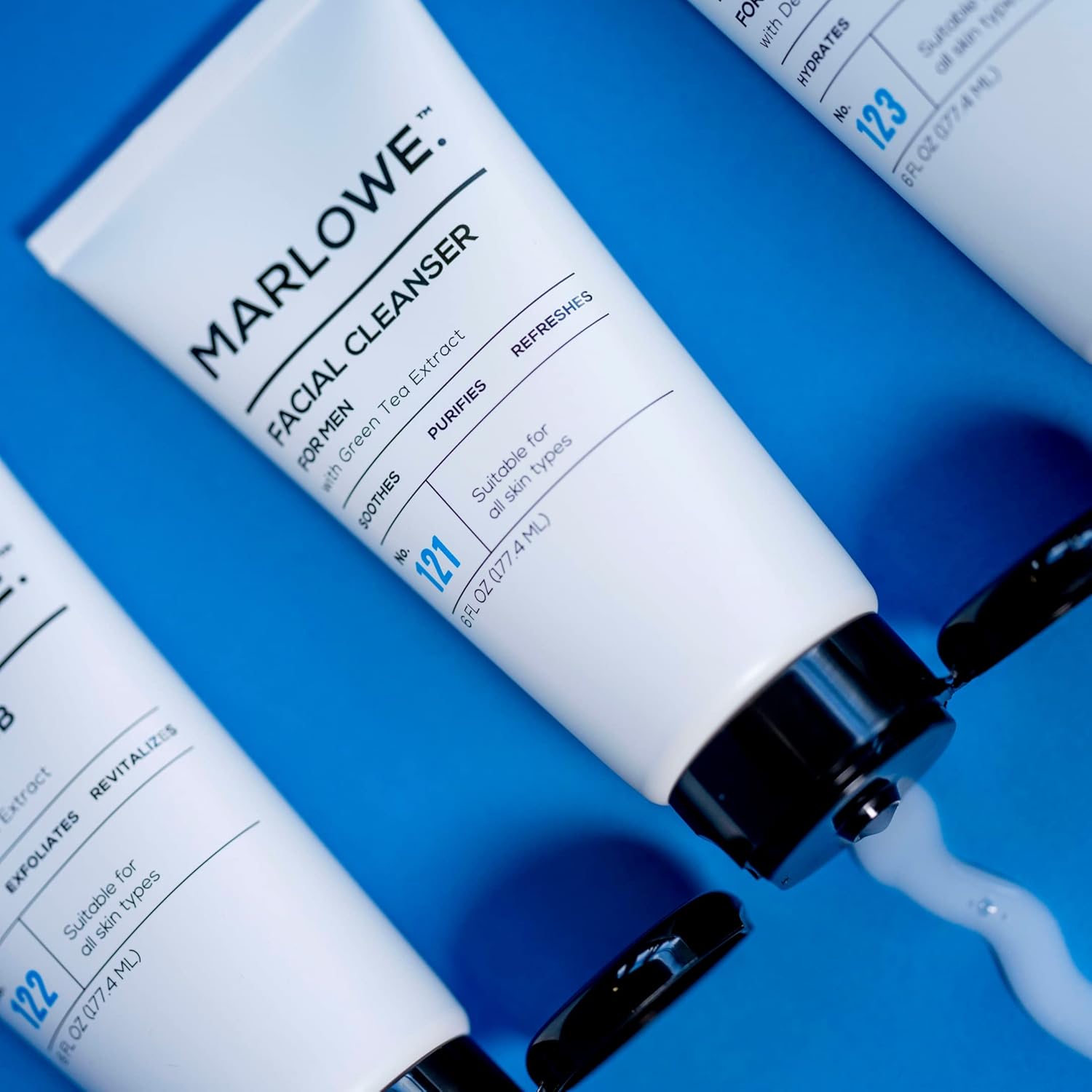 No. 121 Facial Cleanser 6 oz, Daily Mens Face Wash with Natural Extracts & Antioxidants, Soothes, Purifies, Refreshes, Thick Lather, Fresh Woodsy Scent