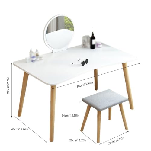 Penteadeira Simple Dressing Table with Makeup Mirror for Bedroom Mini Dressing Table Modern Small Apartment Desk Workbench Dressing Table