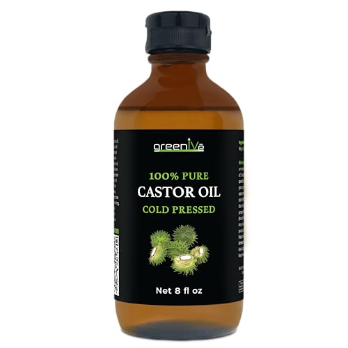 GreenIVe - 100% Pure Castor Oil - Cold Pressed - Hexane Free - Exclusively on Amazon (4 Fl Oz (Pack of 1))