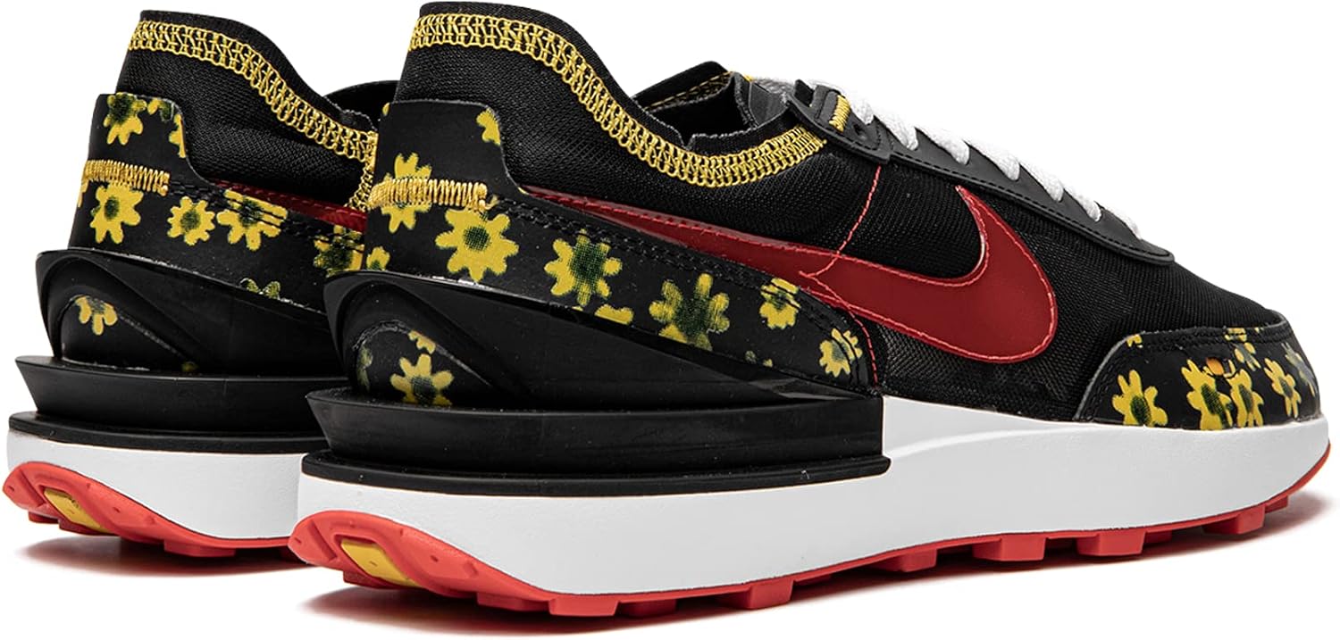 Nike Men's Waffle One DQ7637 shoe, Black/Vivid Sulfur/Whilte/Haba, 11.5