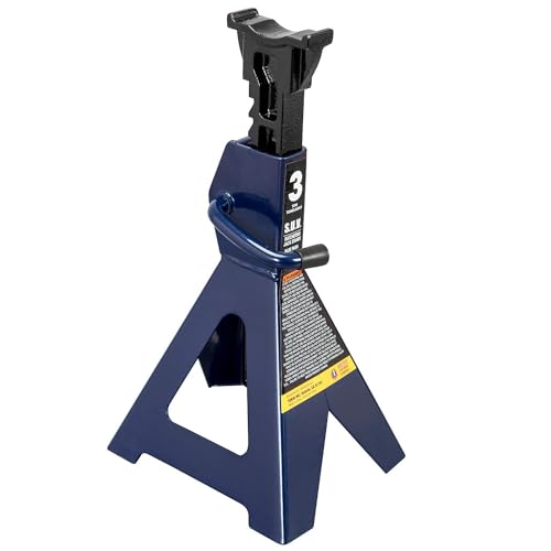 TCE AT46002U-1 Torin 6 Ton (12,000 LBs) Capacity Steel Jack Stands, Blue, 1 Pair