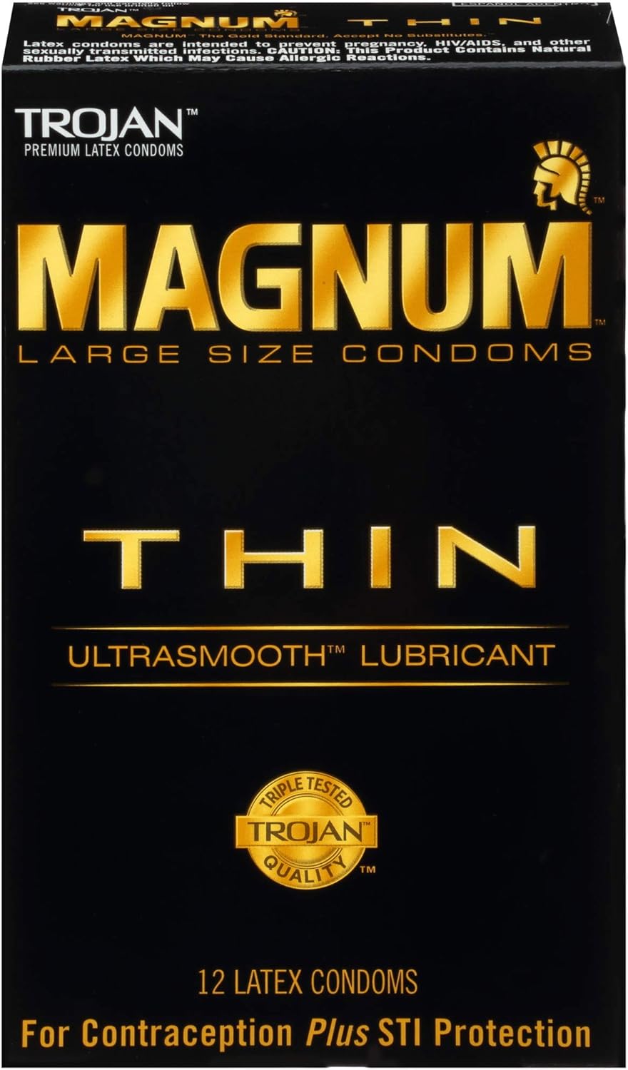 Trojan Magnum XL Large 12 Count & Magnum Thin Large 12 Count Condoms