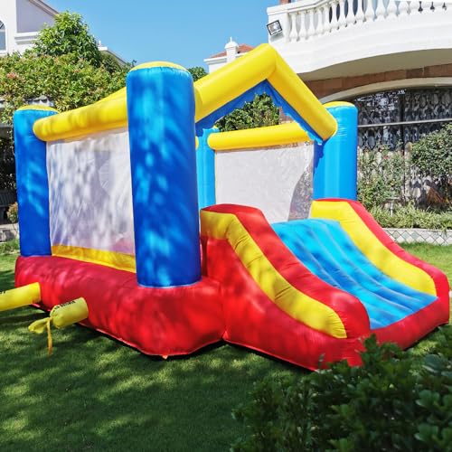 YARD Bounce House Inflatable Bounce House with Slide 12 ft x 9 ft x 8 ft H, Jumping Bouncing House Jump Slide Dunk Playhouse with Air