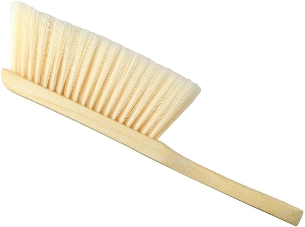 Hand Broom Cleaning Brushes- Soft Counter Duster Furniture Dusters Brush with Long Wooden Handle Household Dusting Tool