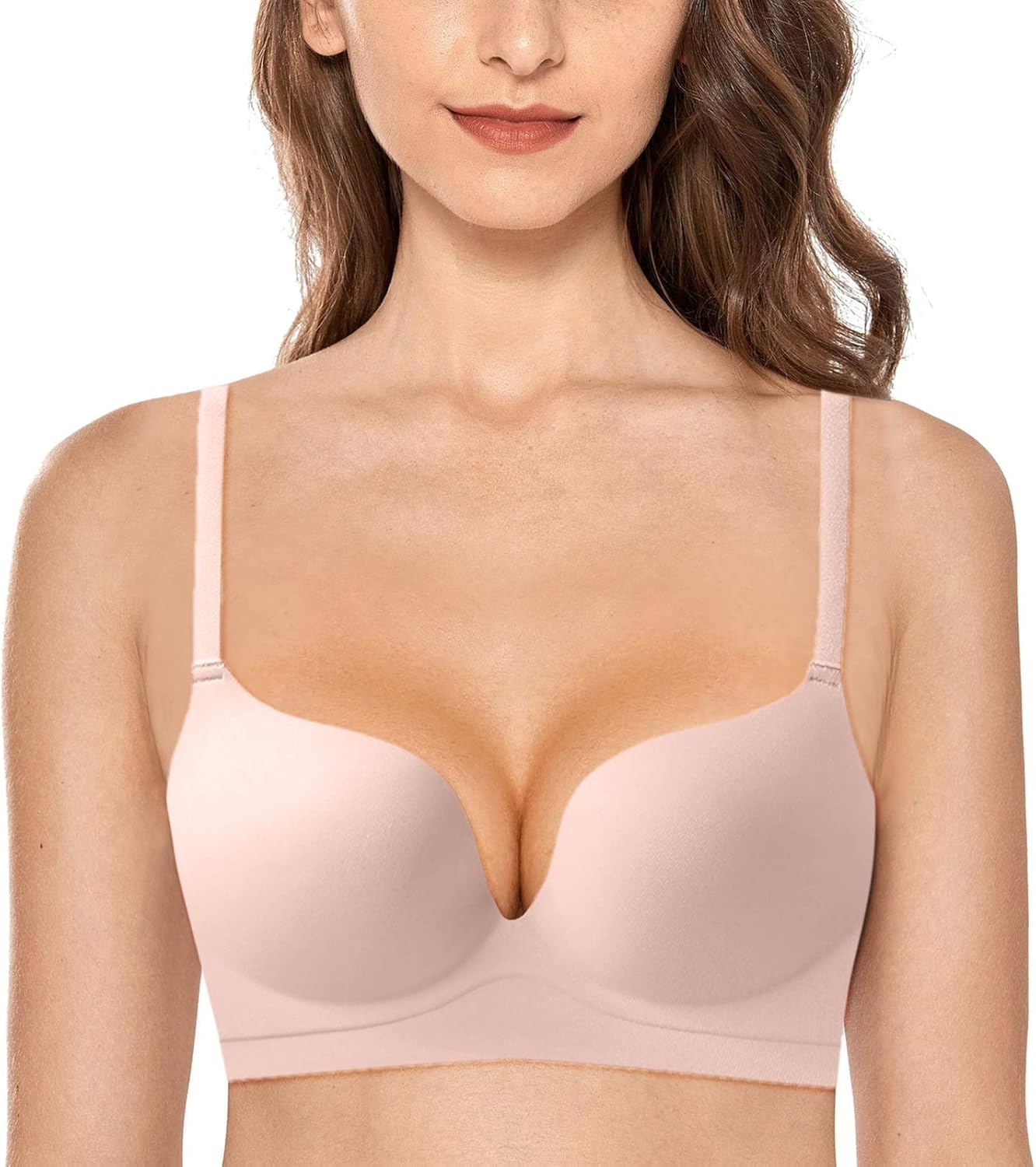 Nra Silk Bralette Set New Comfortable Back Smoothing Bra Bra with Padding Street Signs for Bedroom Support Bras for Wo Pink