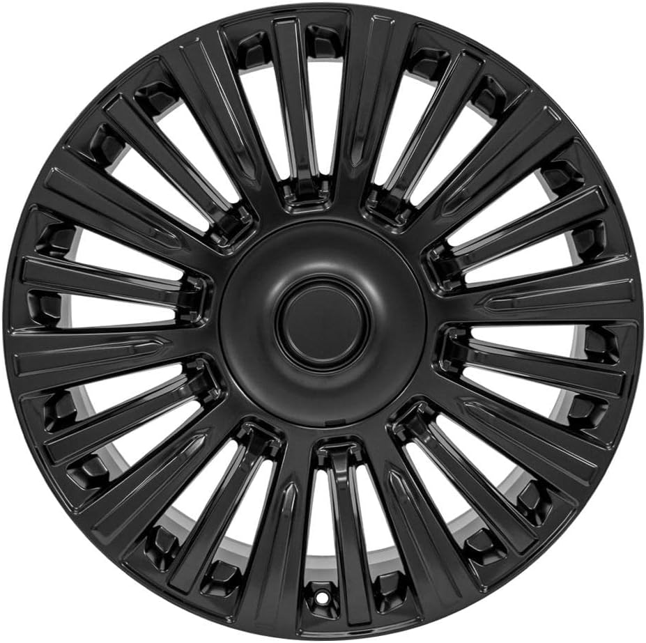 OE Wheels LLC 22 inch Rims Fits Escalade Silverado Tahoe Sierra Yukon CA92 22x9 Rim Satin Black SET