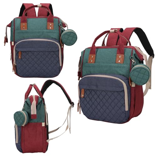 Diaper Bag Backpack Double-layer Switching,Baby Essentials Travel BackPack Large Multifunction Waterproof Diaper Bag Baby Changing Bag for Boys & Girls Gray