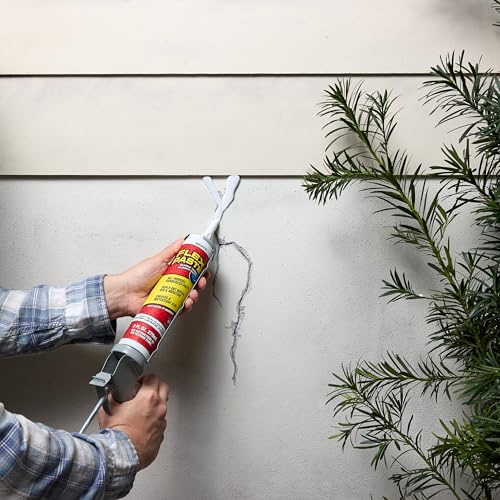 Flex Paste, 9 oz Cartridge, White, Waterproof Paintable Putty, Spackle Sealant, Fill Gaps Cracks Holes - Block Out Water and Air - UV Resistant - Walls, Drywall, EPDM, Concrete, Roof, RV Repairs