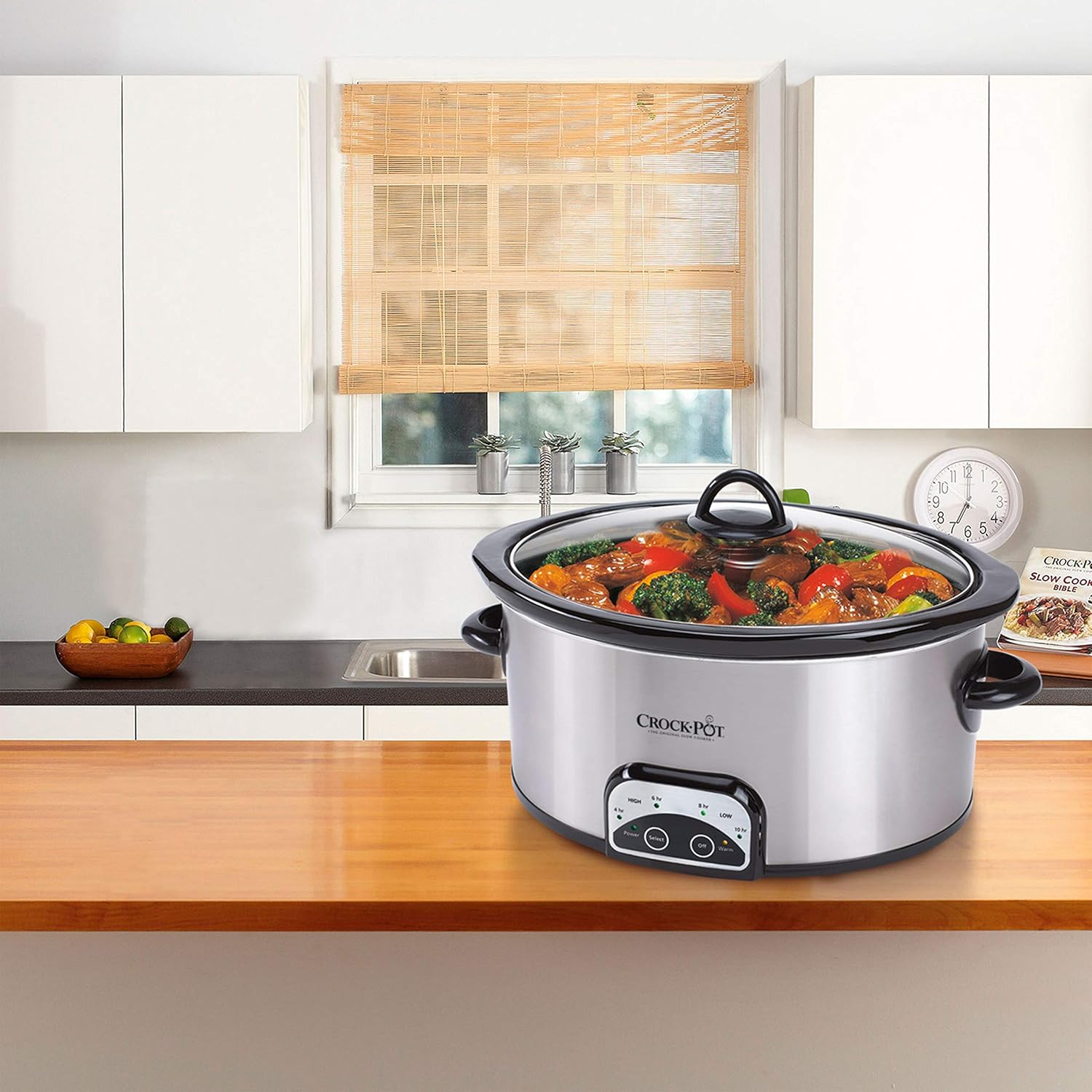 Crock-Pot 4-Quart Smart-Pot Programmable Slow Cooker, Silver