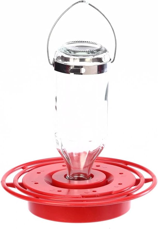 Birds Choice BEST8OZ Hummingbird Feeder with 8 Nectar Ports, Hummingbird Nectar Feeder, 8 oz Capacity, Red