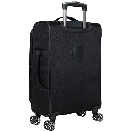 Kenneth Cole REACTION Rugged Roamer Lightweight Softside Expandable 8-Wheel Spinner Luggage, Black, 28-Inch Checked