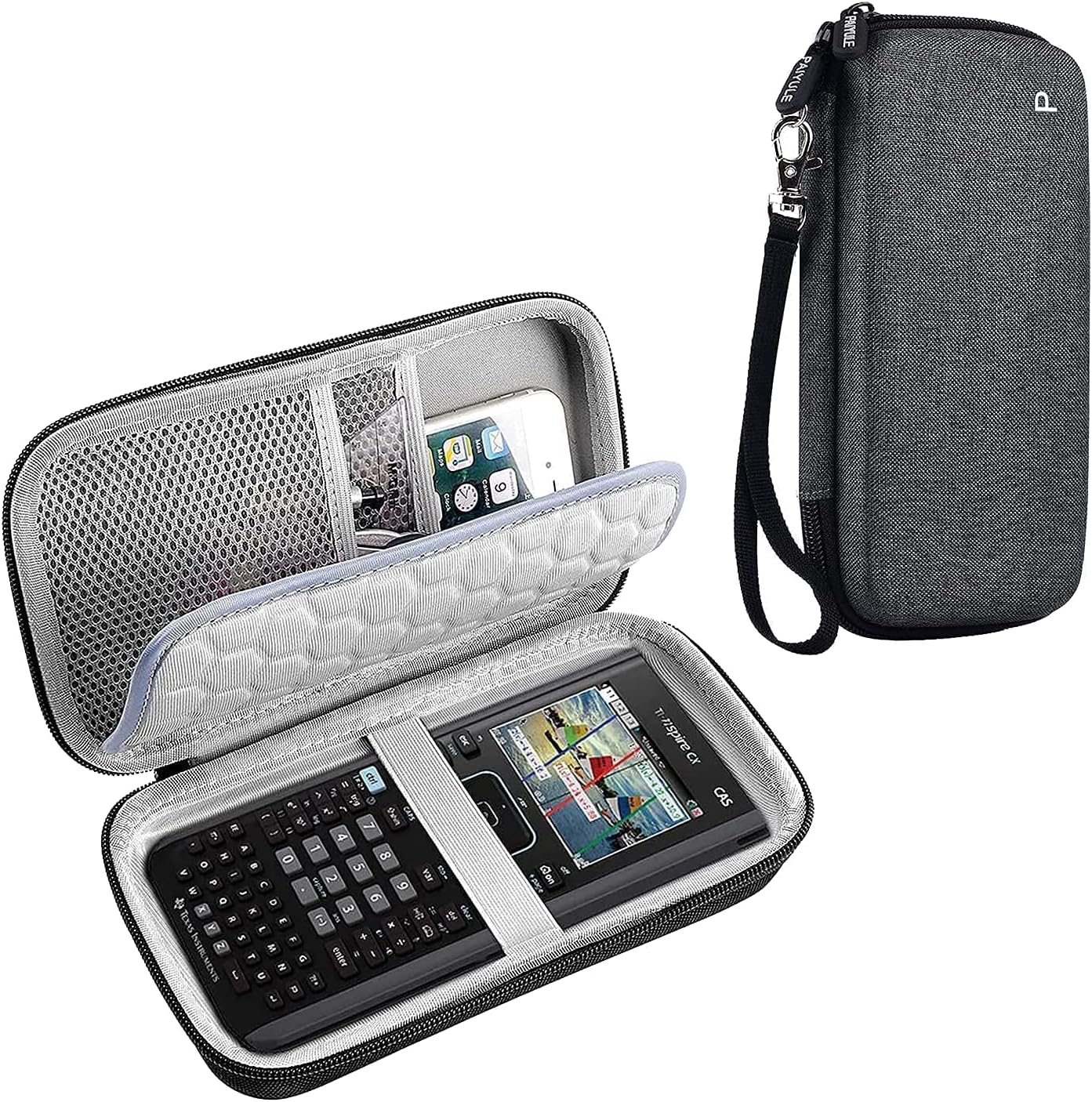 PAIYULE Travel Case for Texas Instruments Ti Nspire CX CAS II Ti-84 Plus CE Graphing Calculator, Large Capacity for Pens, Cables and Other Accessories -Black (Box Only)