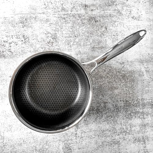 Cooksy 6.0 Quart Hexagon Surface Hybrid Stainless Steel Stock Pot with Lid