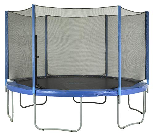 Upper Bounce Round Trampoline Safety Net-Round Trampoline using Variant Straight Poles-Breathable Weather-Resistant Trampoline Net Replacement-Installs Outside of Frame