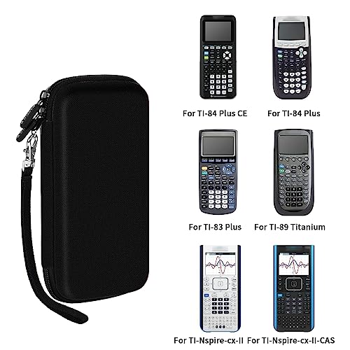 Graphing Calculator Case for Texas Instruments TI-84 Plus CE Color Graphing Calculator, Also Fits for TI-83 Plus Casio fx-9750GII, Large Capacity for Pens, Cables and Other Accessories-Grey, Box Only