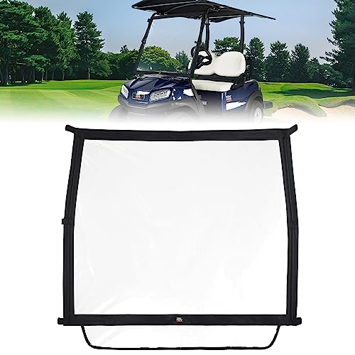 KEMIMOTO Foldable Golf Cart Windshield Compatible with Club Car DS, Tempo, Precedent, Portable Lightweight PVC Golf Cart Windshield
