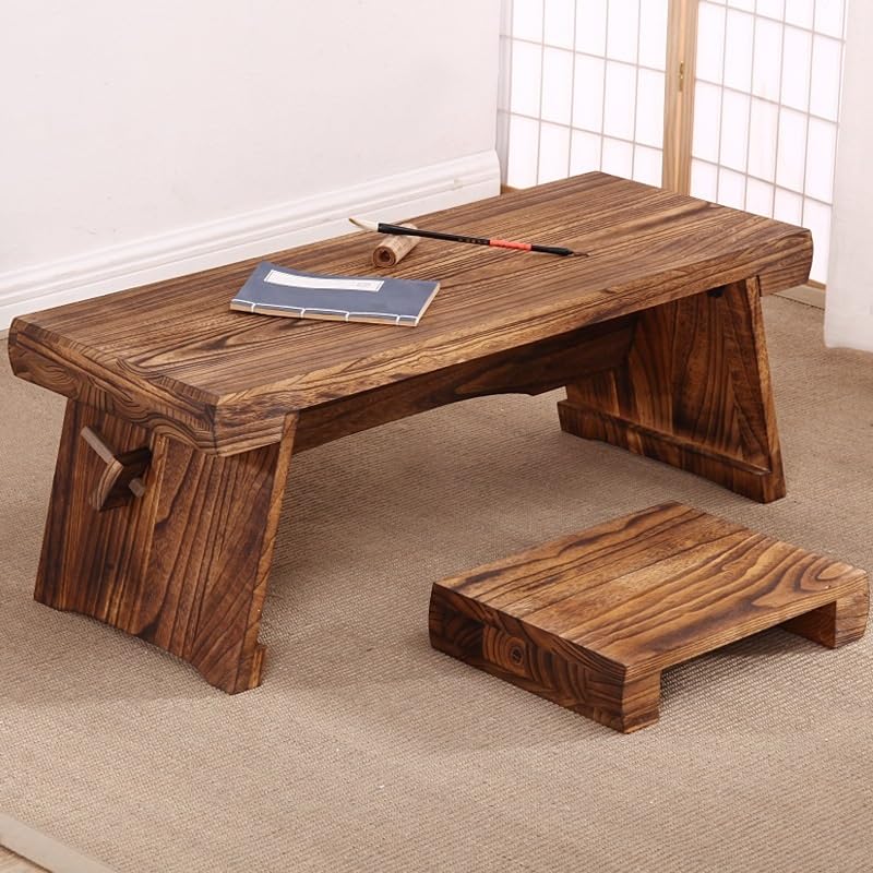 SONGCHAO Coffee Table Old Style Low Table Chinese Style Bench, Tea Table Balcony Windowsill Cocktail Table Wooden Furniture Living Room Furniture