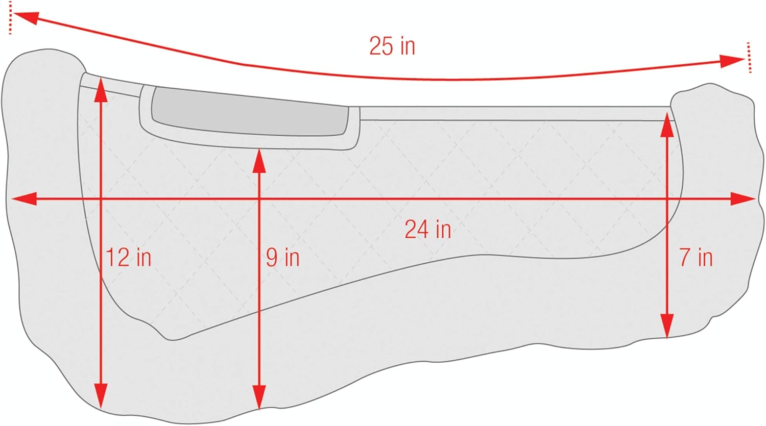 ECP Equine Comfort Products Sheepskin Wither Relief Half Saddle Pad (Large, White)