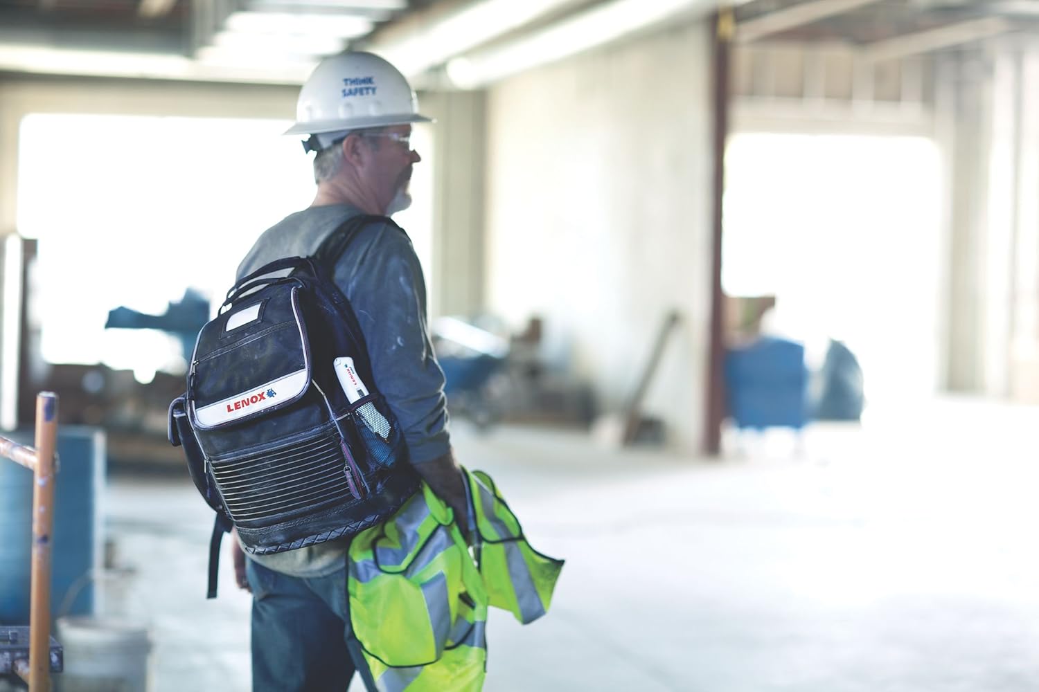 Lenox Tools Backpack with 30 Pockets (1894646), Gray