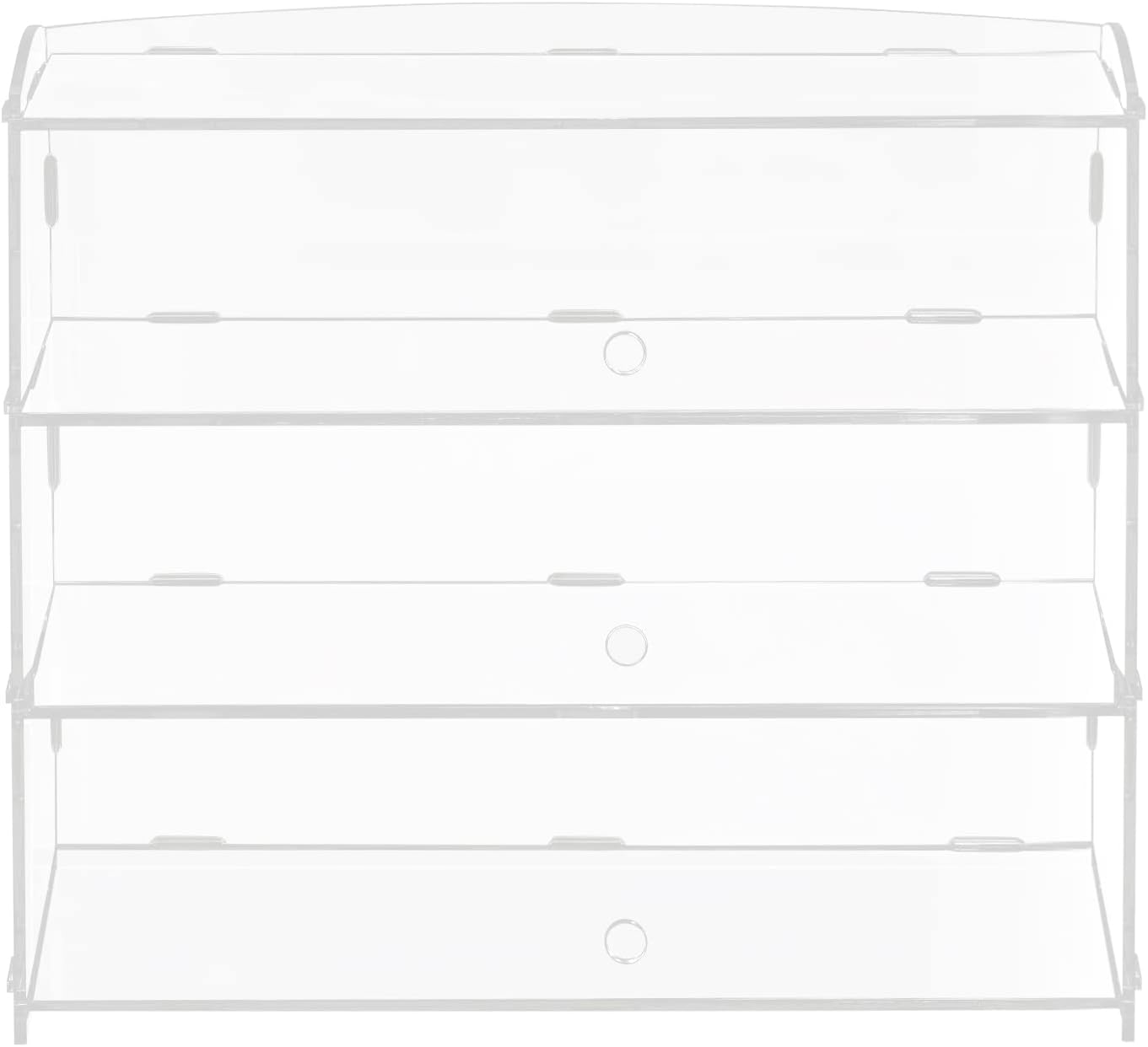 3 Tray Acrylic Display Case, Acrylic Display Case Bakery Pastry Display Case Retail Display Counter Cases Acrylic Display Shelf Donut Cookie Display Cabinet Clear Display Case,18.7 x 14.8 x 8.5inch
