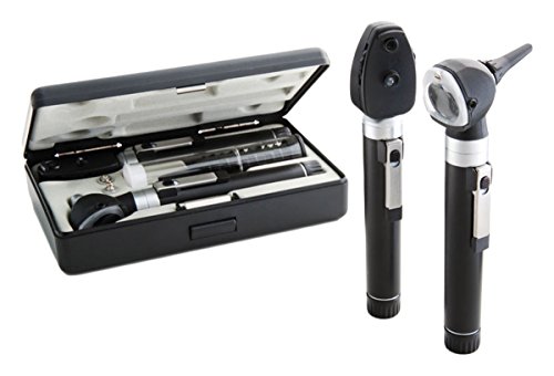 ADC Otoscope/Ophthalmoscope Diagnostic Set, Pocket Size, Xenon Lamp, 2.5V, Hard Case, Diagnostix 5110N, Black