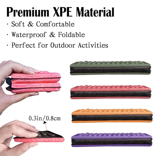 Camping Foam Pad, Foldable Sit Pad Waterproof Foam Seat Pad Camping Sleeping Mats Outdoor Cushion for Pinic Hiking Backpacking Mountaineering