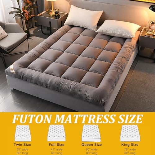 Japanese Floor Mattress Futon Mattress,High Support Foam Foldable Roll Up Shikibuton Tatami Mat 4