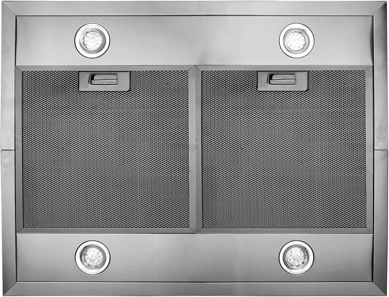 AKDY 30 in. 343 CFM Convertible Island Mount Range Hood Touch Controls and LED Lights in Black Stainless Steel