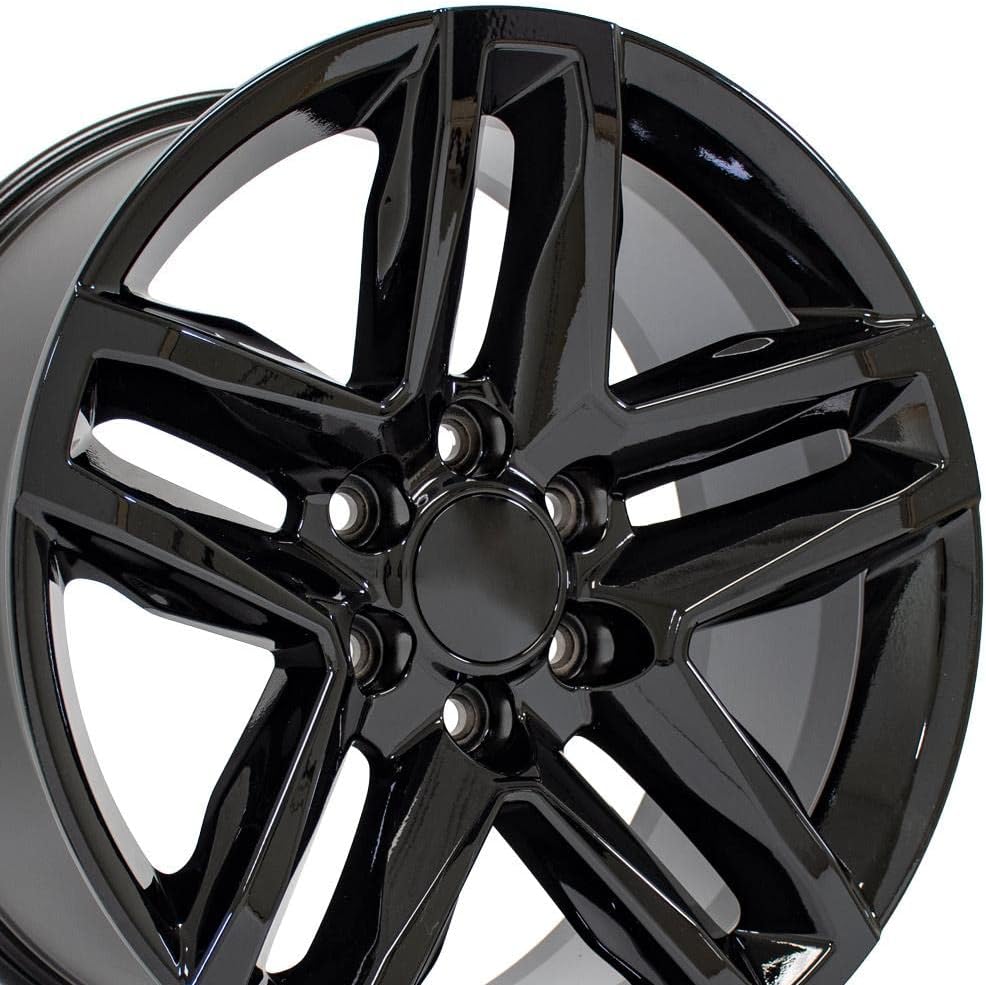 OE Wheels LLC 20 inch Rims Fits Silverado Suburban Tahoe Sierra Yukon Escalade 6x139.7 CV34B 20x9 Black SET