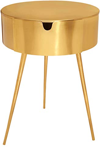 Meridian Furniture Bali Collection Modern | Contemporary Durable Metal Side Table/Nightstand, 16