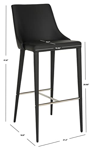 Safavieh Home Collection Summerset Black 41.7-inch Bar Stool