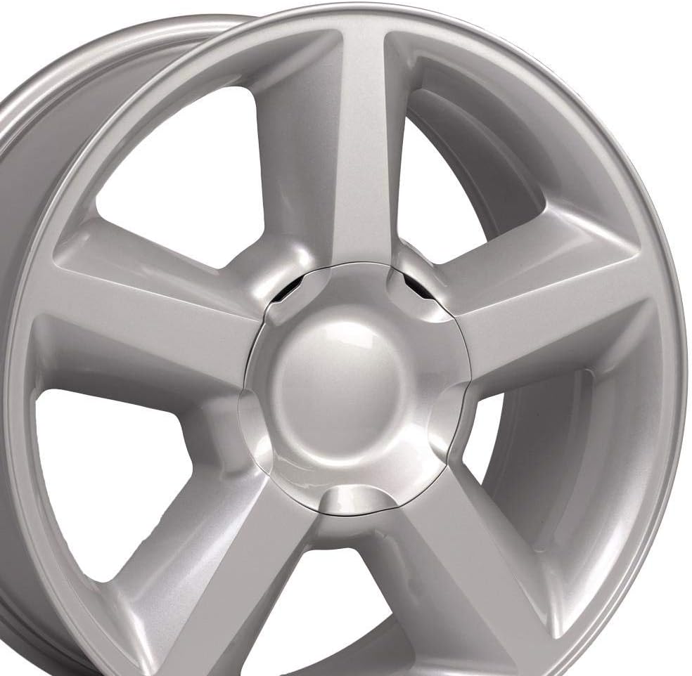 OE Wheels LLC 20 inch Rim Fits 6x139.7 Silverado Suburban Tahoe Sierra Yukon Escalade CV83 20x8.5 Silver Wheels Hollander: 5308
