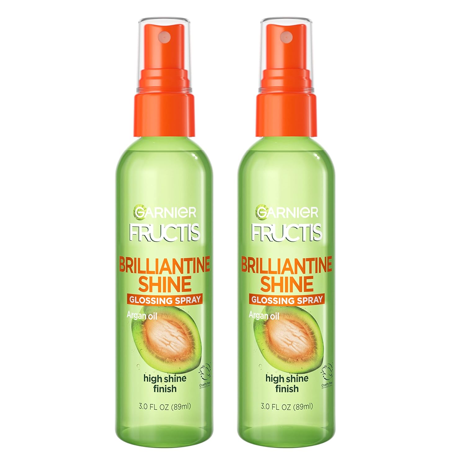 Garnier Fructis Style Brilliantine Shine Glossing Spray, All Hair Types, 3 oz. (Packaging May Vary), 2 Count