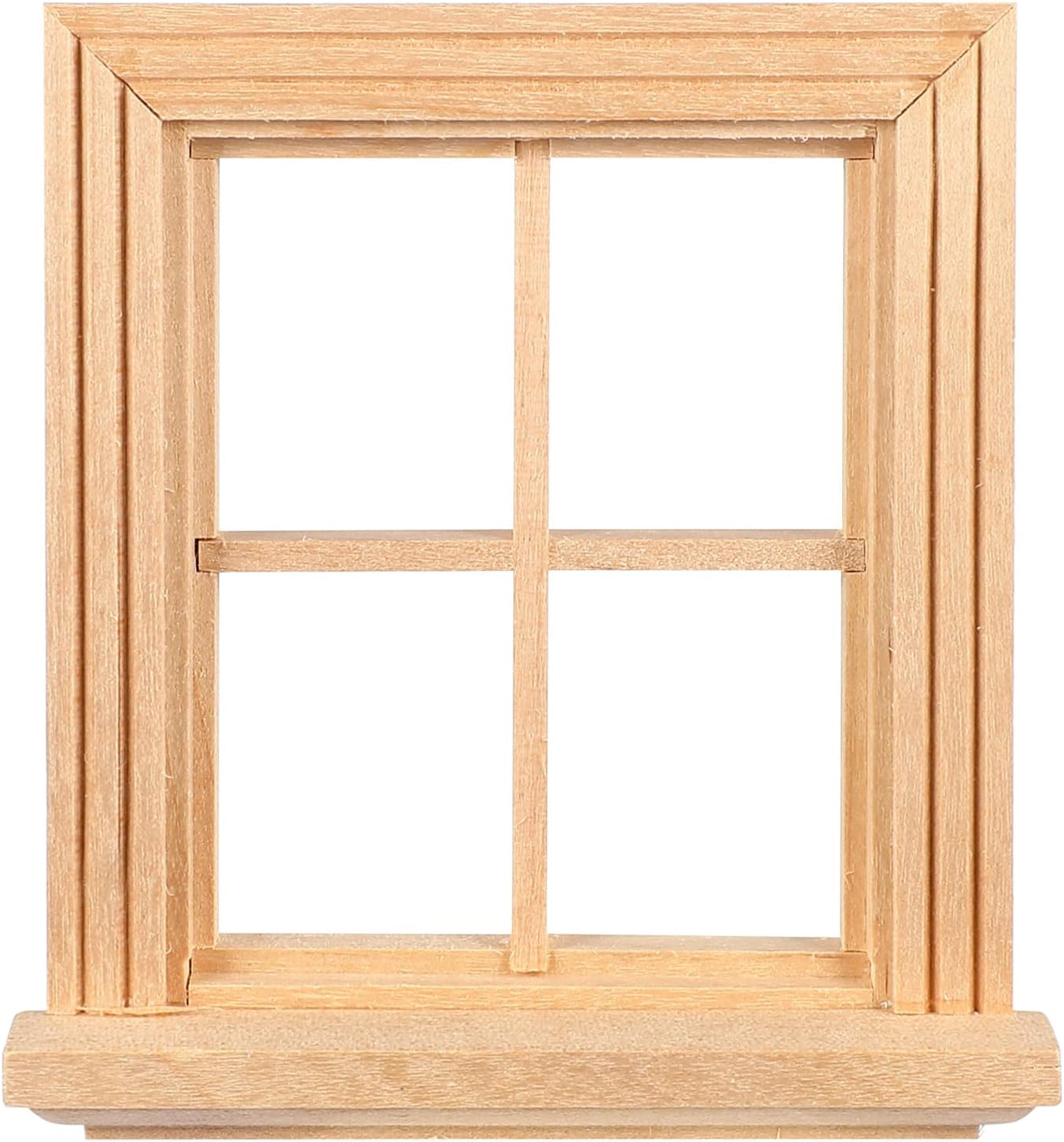 Toyvian Doll House Furniture Mini Window Frame Model Tiny Wooden Window Frame Miniature Furniture Doll Mini Window Miniature House Wall Decoration 1: 12 Miniature Toys