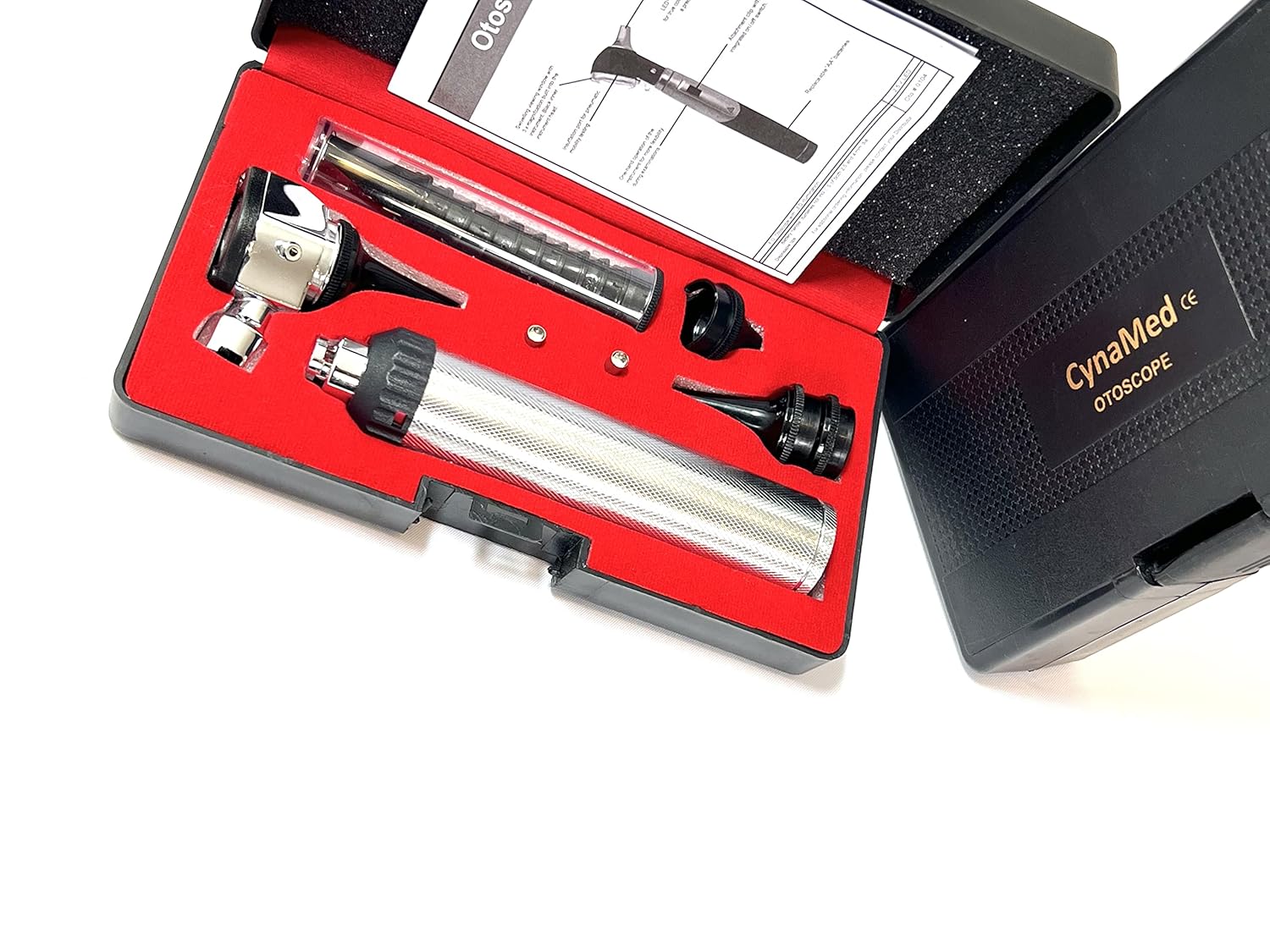 Otoscope Set ENT Diagnostic Instruments plus 2 Free Replacement Bulb Cynamed