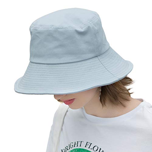 SOMALER Womens Cotton Wide Brim Sun Hats UPF50+ UV Packable Beach Hat Summer Bucket Cap for Travel