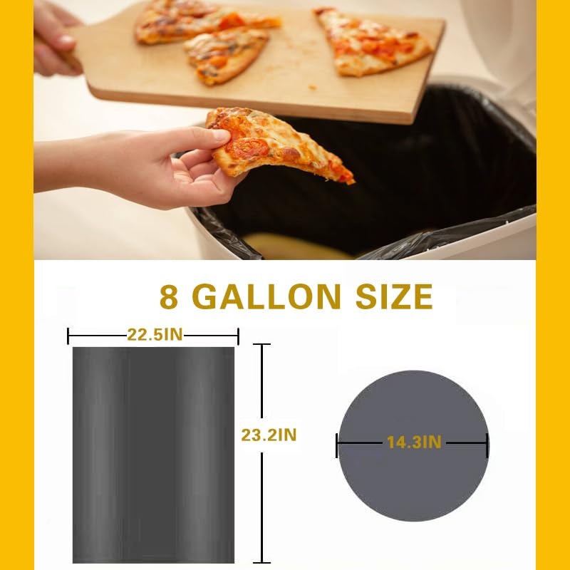 7 to 8 Gallon Trash Bag, Medium Garbage Bags, 30 Liter Black Garbage Bags, 100 Count
