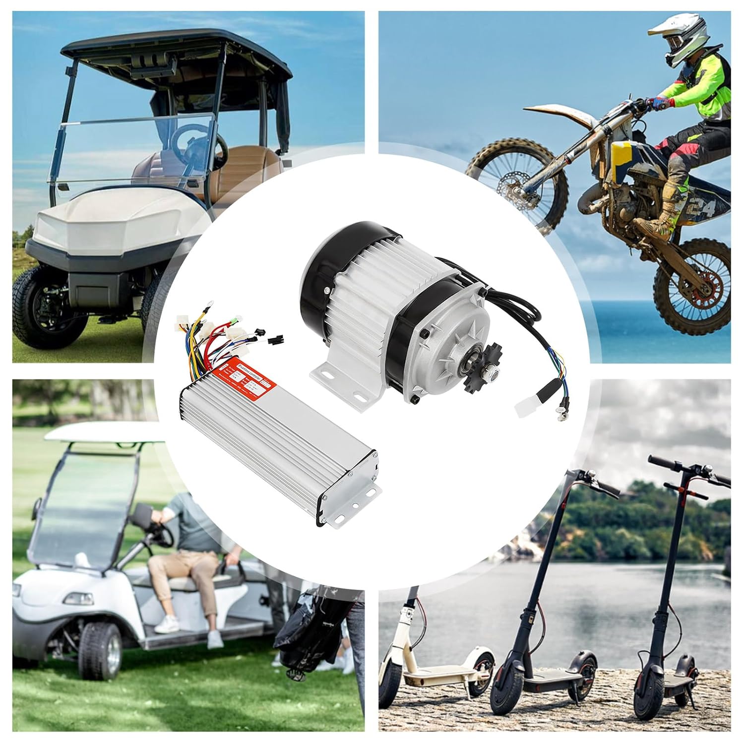 Electric Brushless Motor, 48V 750W Electric Brushless Geared Motor Complete Kit, Electric Scooter Bicycle Motorcycle Mid Drive Motor, Brushless Motor Kit for DIY Conversion E Bike