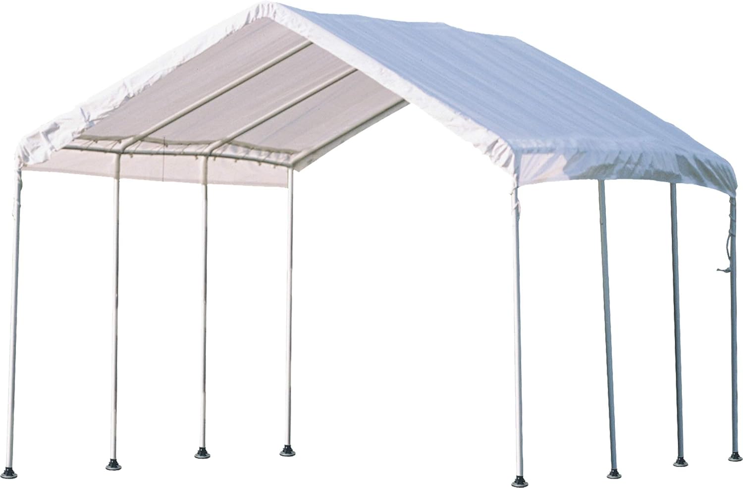 ShelterLogic 10' x 20' MaxAP Canopy Series Compact Outdoor Easy to Assemble Steel Metal Frame Canopy with 50+ UPF Sun Protection and Waterproof Cover, white (23522)