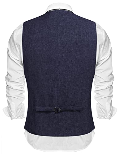 COOFANDY Men's Casual Business Vests Lightweight Waistcoat Slim Fit Suit Vest