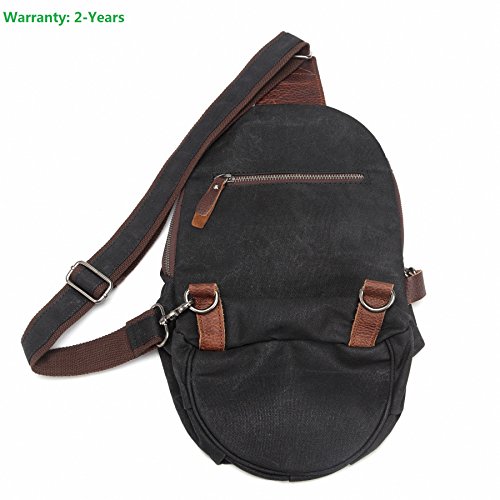 AOTIAN Unisex Sling Backpack Waxed Canvas Crossbody Bag 10 Liters