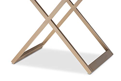 Baxton Studio Nightstands, Black/Brass/Gold